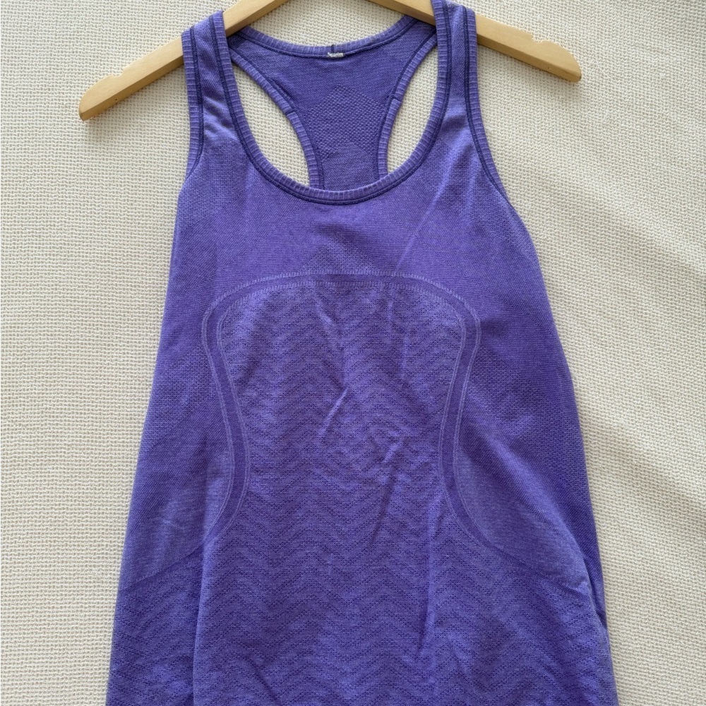 Lululemon swiftly athletica Lavender Scoop Neck Racerback Tank - Picture 2 of 6